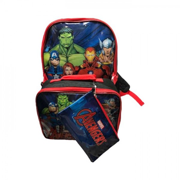 Kids Character 3pcs Lunch Bag Set For School Avengers 