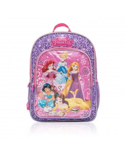 Disney Princesses Belle, Cinderella, Jasmine School Backpack 15.5" Full Size