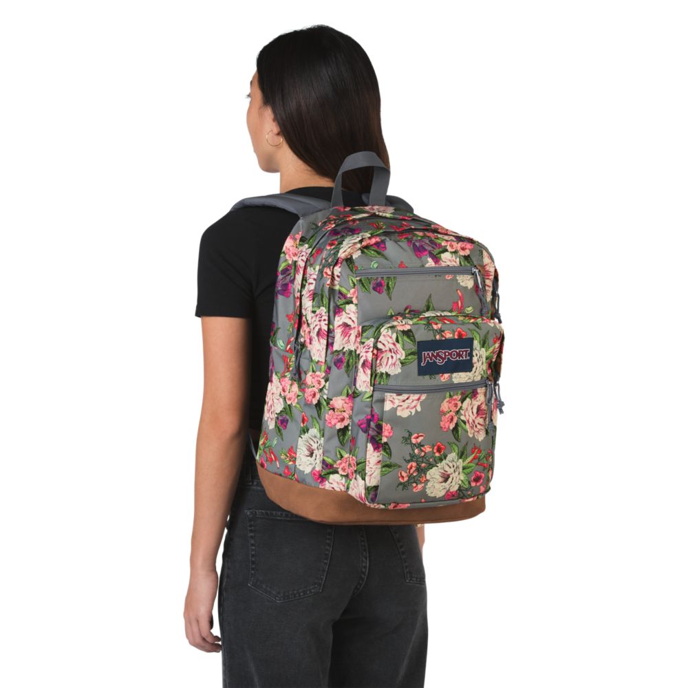 JanSport Cool Student Backpack Grey Bouquet Floral • Backpacks for School • Handbags Vogue