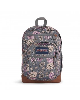 JanSport Cool Student Backpack Boho Floral Graphite Grey