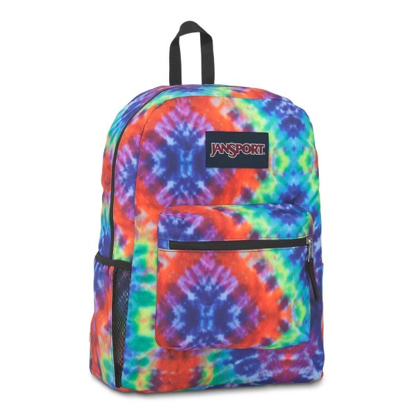 JanSport Cross Town Backpack Red/Multi Hippie Days