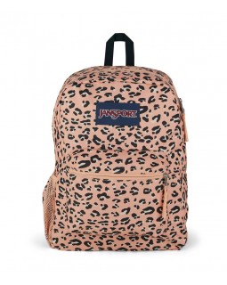 JanSport Cross Town Backpack Pink Party Cat