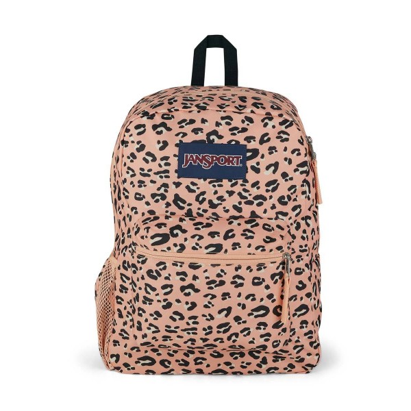 JanSport Cross Town Backpack Pink Party Cat