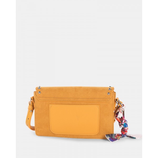 Joanel Pixie Flap Crossbody Bag Yellow