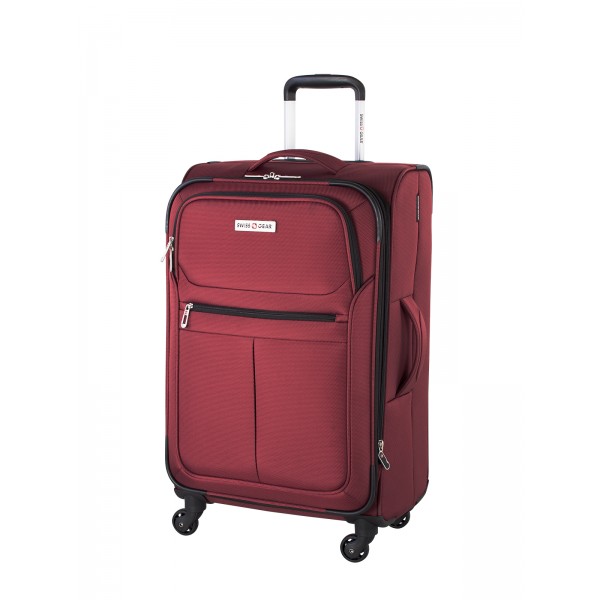 Swiss Gear Mendrisio 24" Soft Side Spinner Expandable Luggage Red