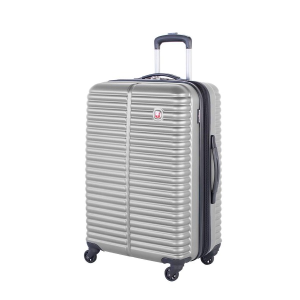 Swiss Gear 24" Spinner Expandable Luggage Monthey Silver