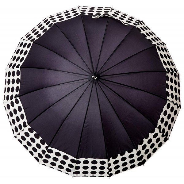 ShedRain Spot On 16-Panel Auto Open Stick Umbrella Polka Dot Black