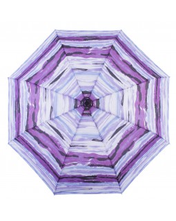 Knirps Belami Folding Telescopic Umbrella Purple Aquarelle Stripes Print