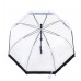 Knirps Belami Clear Dome Stick Umbrella Black Border