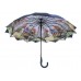 Austin House Stick Umbrella Double Canopy Navy Blue
