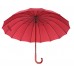 Knirps Belami Stick Umbrella with Wooden Handle Oxblood Red